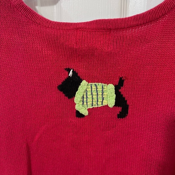The Quacker Factory Vintage novelty scotty Dog knit Women's Sweater red size 2x - Picture 8 of 8